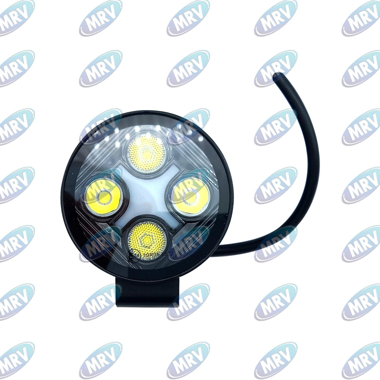 FARO AUXILIAR REDONDO 4 LED BLANCO AMBAR