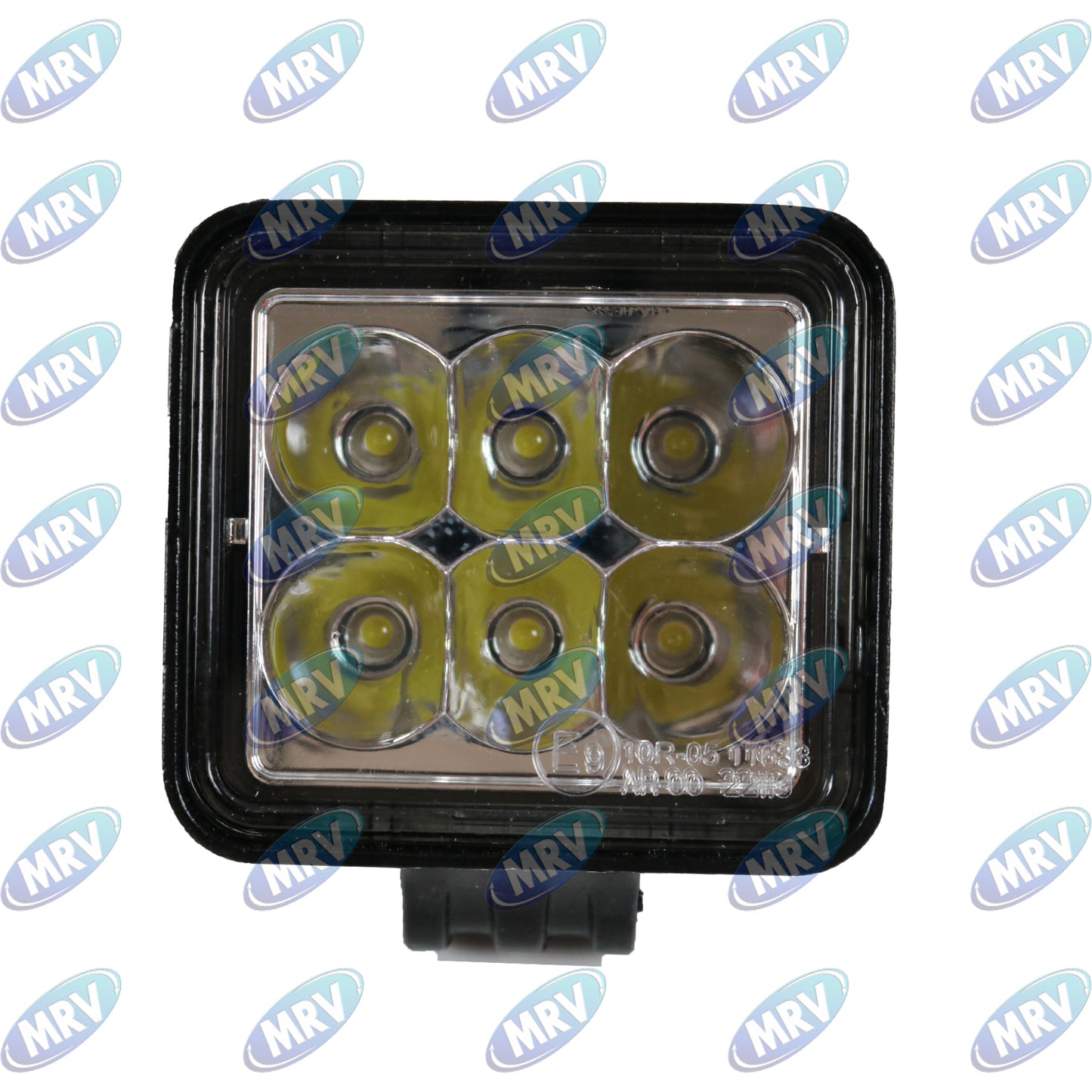 FARO CUADRADO 6 LEDS 3.3 PLG BASE NEGRA