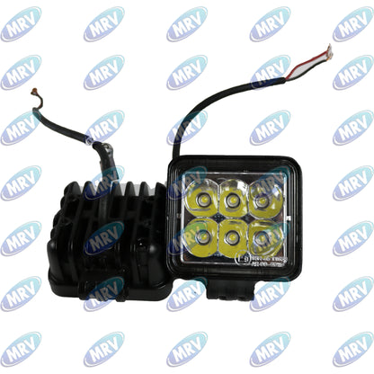 FARO CUADRADO 6 LEDS 33 PLG BASE NEGRA