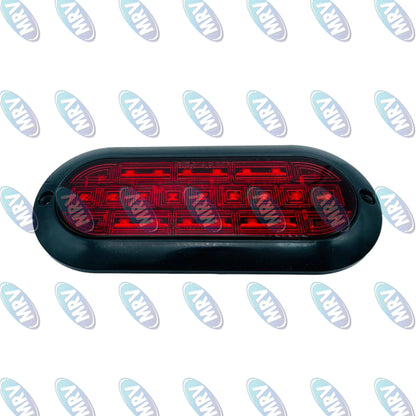 PLAFON OVALADO 21 LED ROJO 12-24V