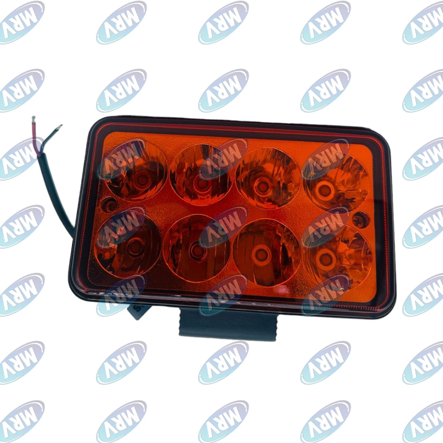 FARO RECTANGULAR 8 LED NEBLINA AMBAR