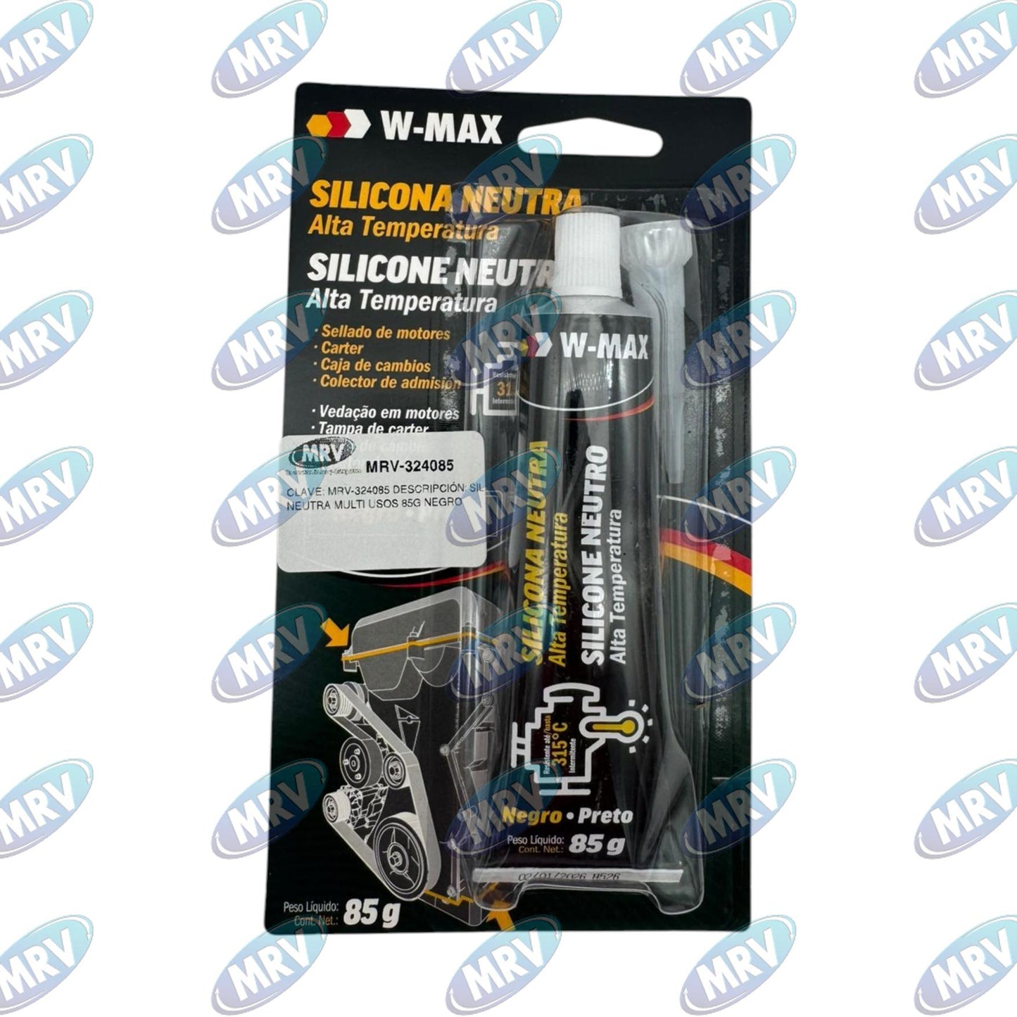 SILICONA NEUTRA 85G NEGRO