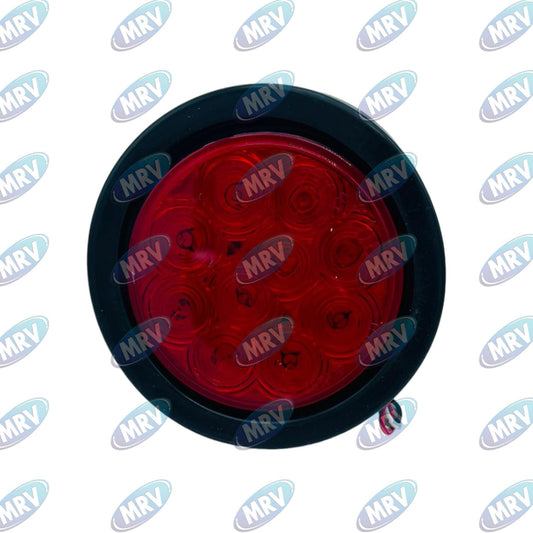 PLAFON REDONDO 4 10 LEDS ROJO EMBUTIR