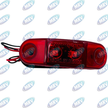 PLAFON LEDS MICA ROJO LATERAL 2 LEDS