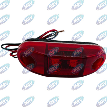 PLAFON LEDS MICA ROJO LATERAL 2 LEDS