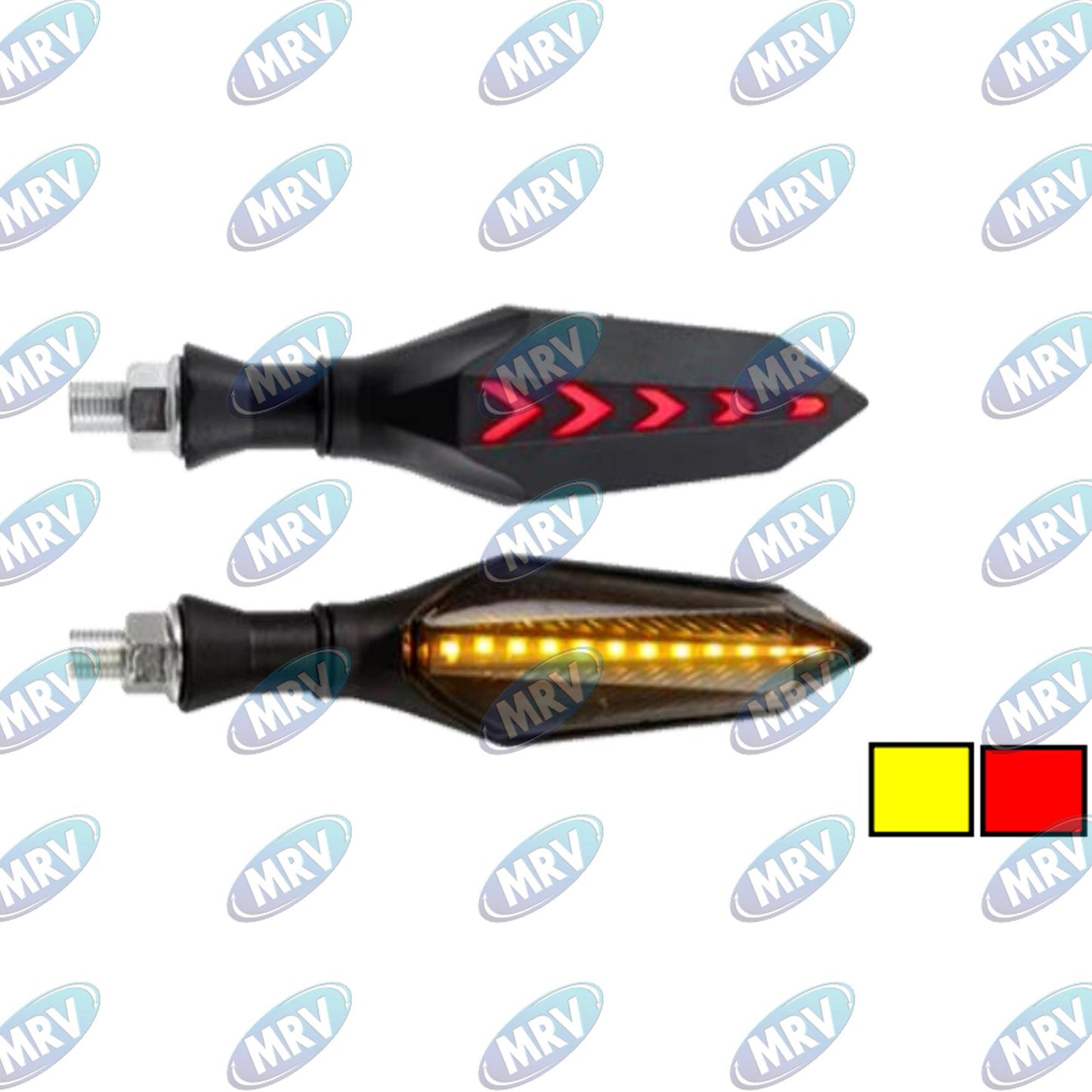 DIRECCIONAL LED MOTO AMBAR ROJO