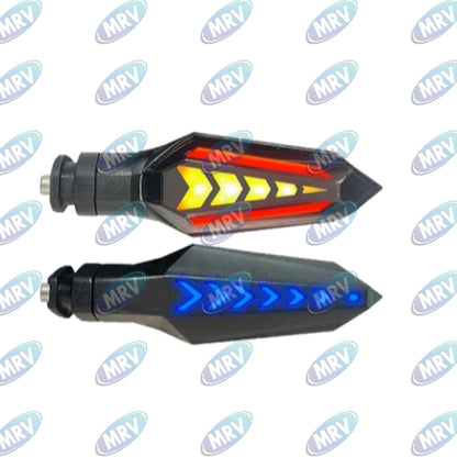 DIRECCIONAL LED MOTO ROJO AMBAR AZUL