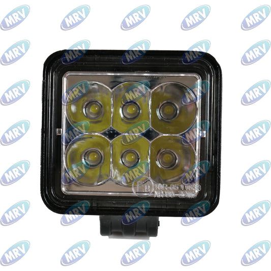 FARO CUADRADO 6 LEDS 33 PLG BASE NEGRA