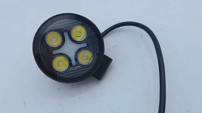 FARO AUXILIAR REDONDO 4 LED BLANCO AMBAR